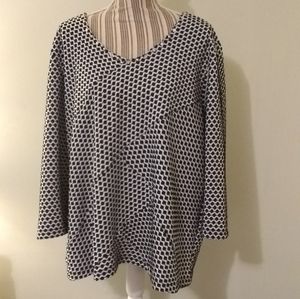 Hearts of Palm Woman Plus Size Pullover Tunic Top